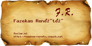 Fazekas Renátó névjegykártya