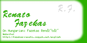 renato fazekas business card